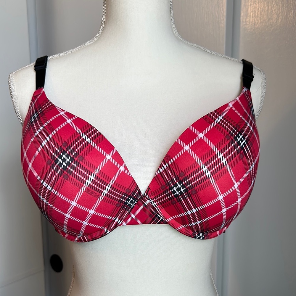 NWT Plaid Pink Women's Bra